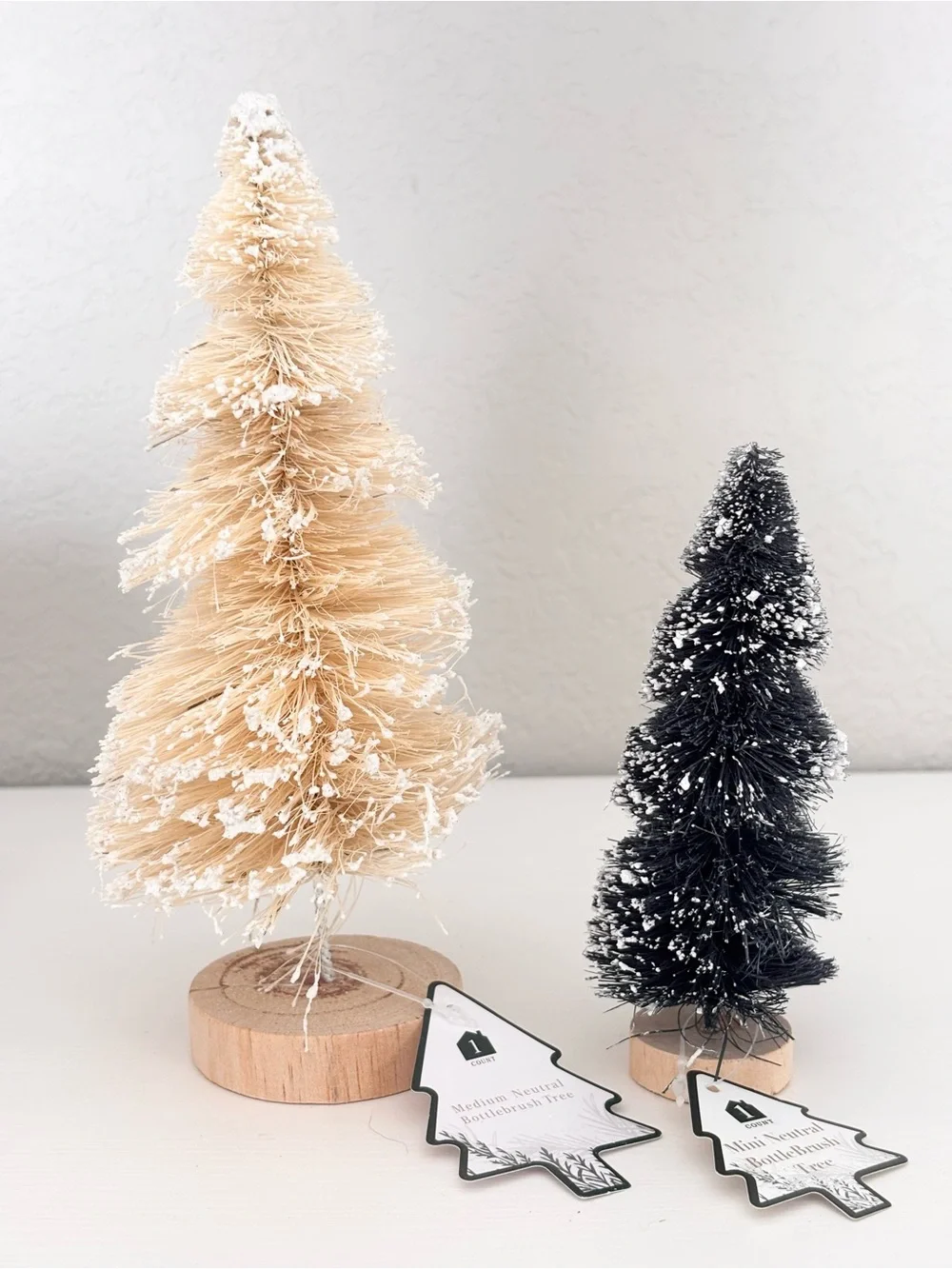 TARGET Wood Sleigh & Bottle Brush Trees NWT
